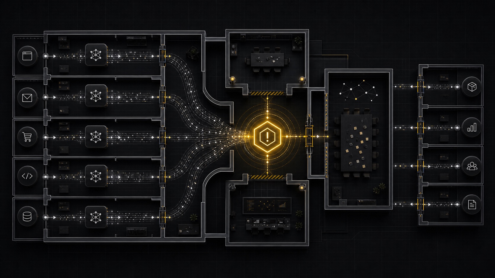 Dark editorial DataTip visual for: AI Made Execution Faster. Management Became the Bottleneck..